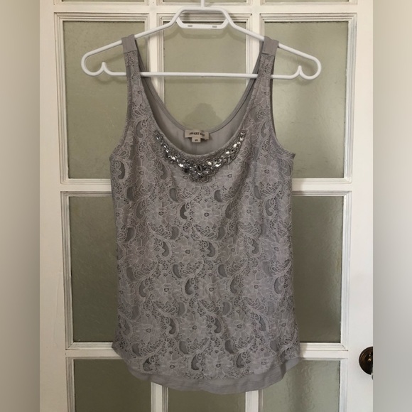 Smart Set lace/jewelled neck tank size Small - Picture 1 of 3